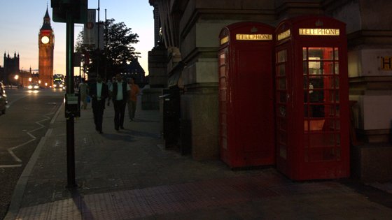 Two phone booths in London
