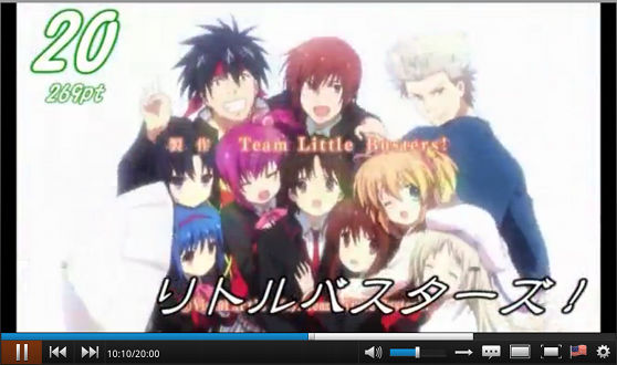 Niconico screenshot of Little Busters!